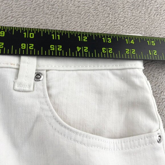Lee Women Jeans Size 30 Medium White Denim Stretch High-Rise Skinny Ankle Casual - Picture 10 of 16
